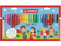 Viltstift STABILO Cappi 168/24 medium assorti etui à 24 stuks