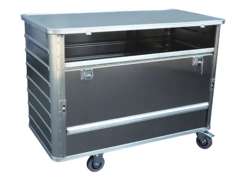 Bakwagens Van Aluminium Met Deksel 250kg 985x930x530mm 355l