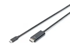 USB Adapterkabel Type-C naar HDMI A St/St 2m 4K/60Hz 18GB zwart/goud