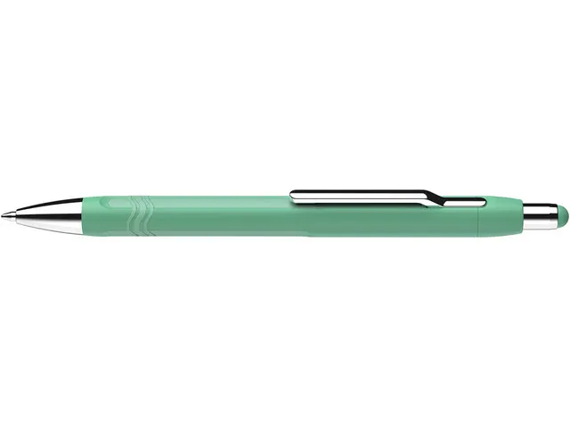Balpen Schneider Epsilon mint groen, blauwschrijvend