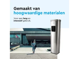 Asbak Staand met afvalbak AT400 RVS 20 Liter - 6