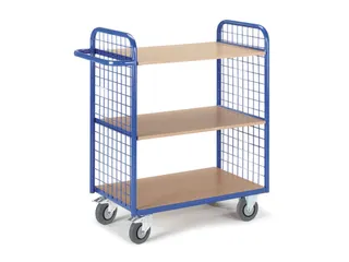 etagewagen,draagverm. 150kg,3etage(s),laadvl. LxB 800x500mm,houtetage - 1