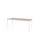 Domino Basic Tafel Vaste Hoogte 2000x800mm Hav/Kers 25mm Wit 4-Poots