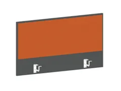 baliepaneel bureau aanbouw achter MS-donkergrijs BN3012-oranje 1000mm