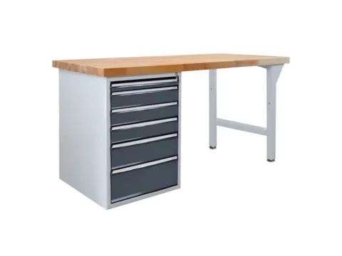 werkbank,HxBxD 850x1500x750mm,beukblad,draagverm. 500kg,4voeten