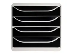 Ladenblok A4+ BIG-BOX Classic 4 lades Grijs Zwart