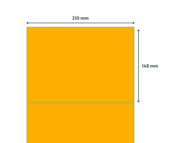 Etiquette universelle 210x148mm orange fluorescent 100 pièces