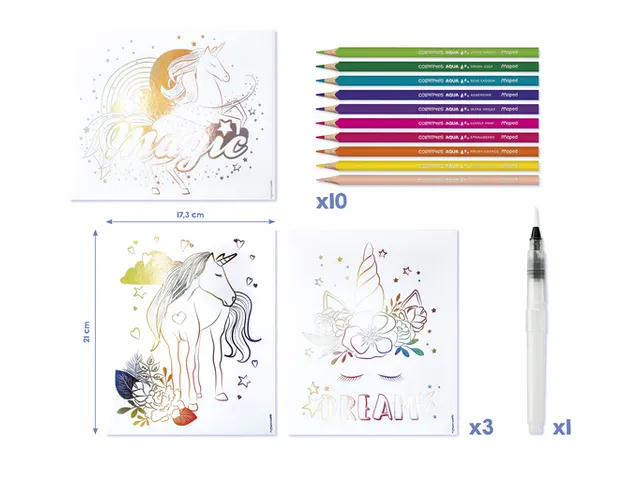 Hobbyset Maped Creativ Aqua'Art eenhoorn 14-delig assorti