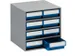 Bloc Tiroirs Hxlxp 395X400X400Mm 8Tiroirs Bleu Structure Ral7035