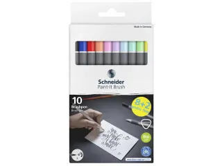 Brushpen Schneider Paint-It 070 8+2 GRATIS assorti karton etui - 7