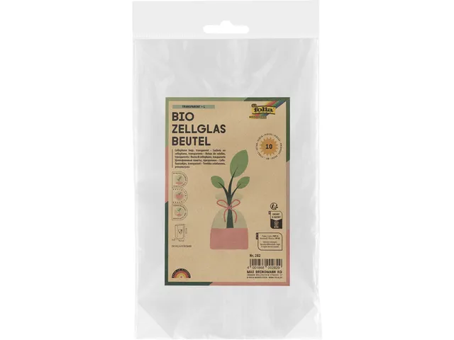 Cellofaanzak Folia 145x235mm 10 stuks transparant