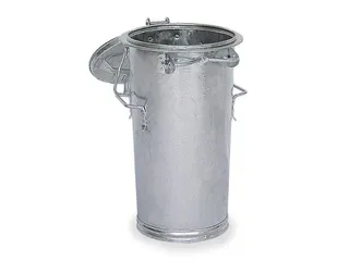 Vuilnisbak Staal 50 liter Ø 400/305mm H690mm Beugelgreep/2 Handgrepen - 1