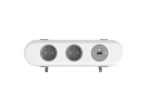 Desktop stekkerdoos Power Polar 2-voudig + USB A en C 25W Wit
