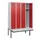 locker met bank,HxBxD 1950x1200x815mm,4vak,vak B 300mm,cilinderslot