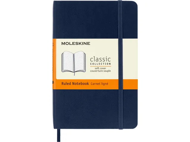 Moleskine Soft Cover Classic Notebook A6 Notitieboek lijn Blauw