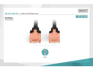 CAT 6 U-UTP patchkabel Cu LSZH AWG 26/7 lengte 0,50m Zwart - 2
