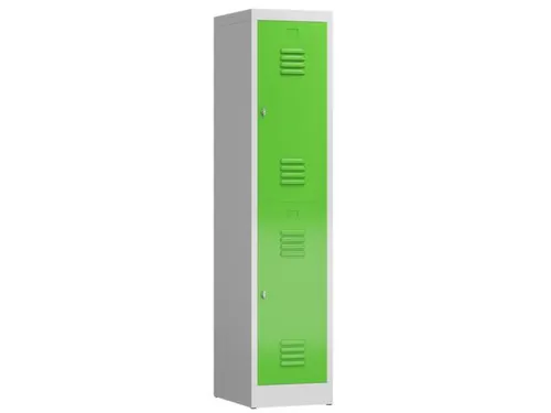 Dubbeldekse garderobekast 1800x415x500mm 2vak B400mm RAL7035 RAL6018