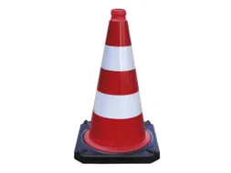 pion,H 500mm,pvc,rood/wit,retro-reflecterend