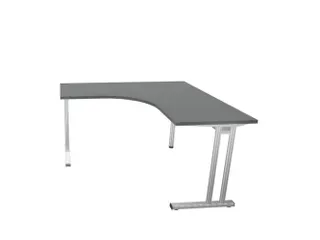 bureau in vrije vorm,HxBxD 740x1400x1400mm,vrije vorm,MS-donkergrijs - 1