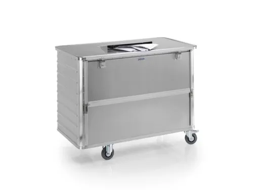 Dossierafvalbak 650 Liter Aluminium Hxlxb 990x1300x700mm Inworpsleuf
