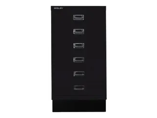 kantoor-ladekast HxBxD 670x349x432mm 6 laden romp + front zwart staal - 2