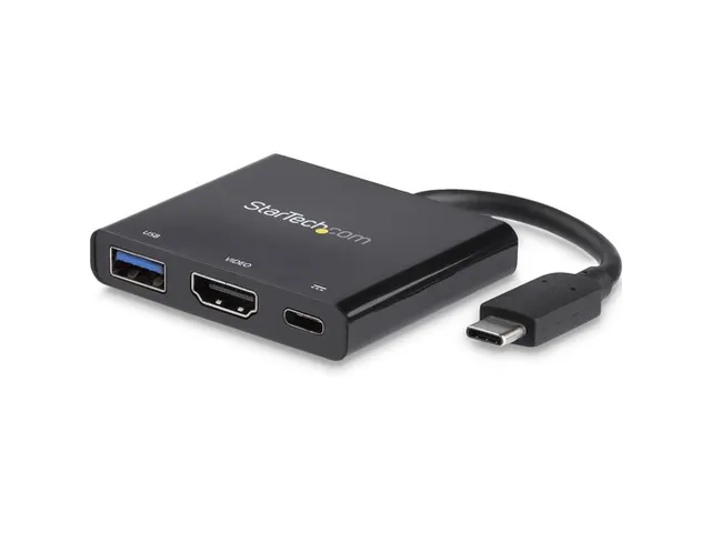 USB-C multiport adapter met HDMI - USB 3.0 poort - 60W PD - zwart