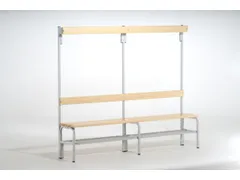 banc-patère HxLxP 1650x2000x375mm barrettes en bois