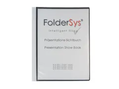 #*Showalbum Foldersys A4 PP 20tassen zwart met frontsheet