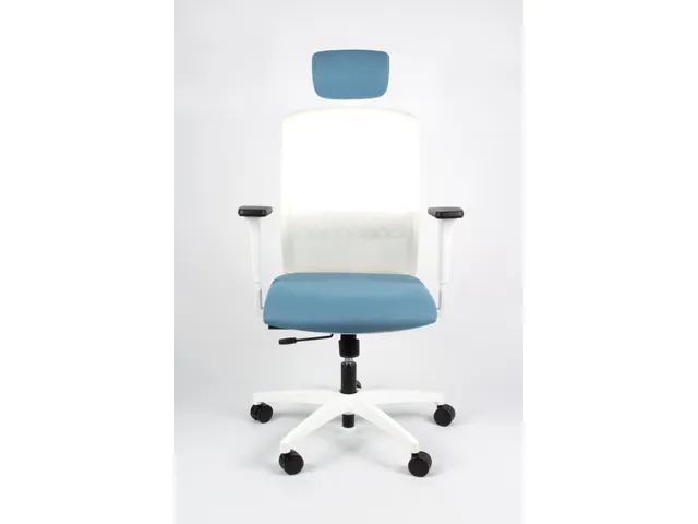 Chaise de bureau Linea Tekna White 01/PT bleu clair/blanc