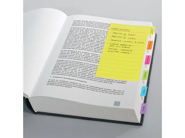 Tabmarker notes Sigel 98x148mm 6 kleuren 42 sheets