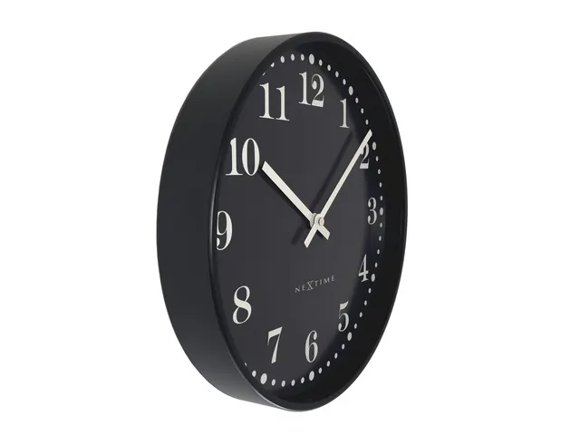 Wandklok NeXtime Dickens 30 cm zwart
