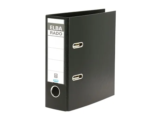 Ordner Elba Rado Plast A5 staand 75mm pvc zwart