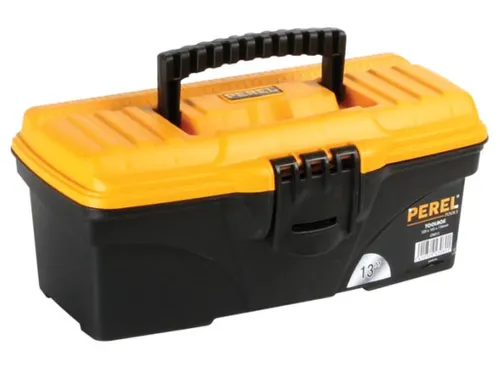 Gereedschapskoffer PP 320x165x136mm met inlegbak Zwart/Geel