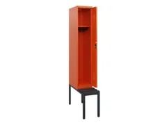 locker met bank,HxBxD 1950x300x815mm,1vak,vak B 300mm,cilinderslot