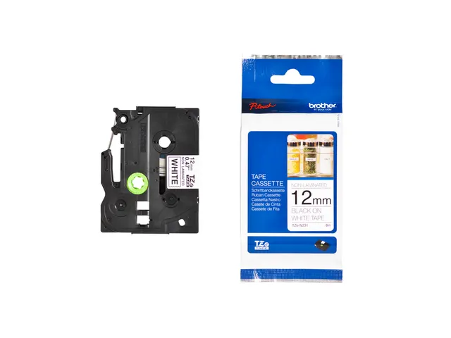 Ruban de lettrage Brother P-Touch TZe-N231 non laminé 12mm noir sur b