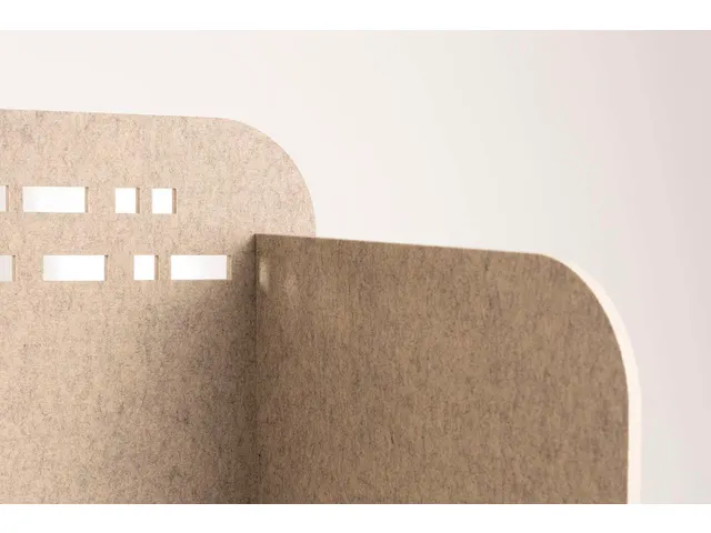 Ecran de séparation acoustique en feutre PET S 70x55cm Beige
