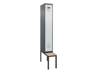 locker met bank,HxBxD 2120x300x815mm,1vak,vak B 300mm,cilinderslot - 2