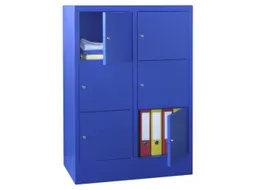 lockerkast,HxBxD 1187x800x500mm,2x3vakken,RAL7035,front RAL7016