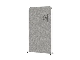 MAULcocoon Scheidingswand 100x180cm grijs mobiel Frame Wit - 1