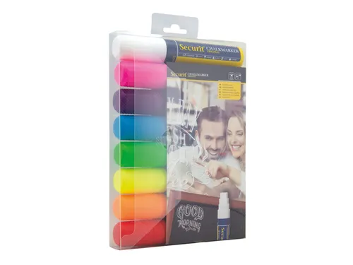 Krijtstift Securit Sma-720 Blokpunt 7-15mm Assorti 8 Stuks