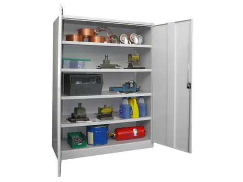 zwaarlastkast met openslaande deuren,RAL7035,front RAL7035