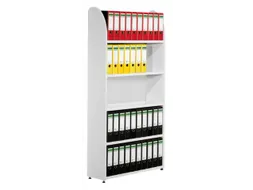 Basisveld H 1900x1000x325mm 5legborden 1zijpaneel Met Achterwand Wit