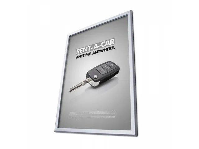 Kliklijst A2 Rechte Hoeken 32mm Zilver