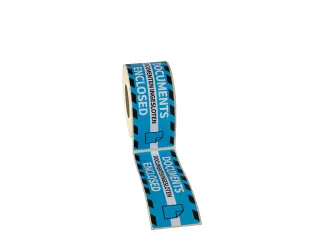Gevaaretiket 46x125mm rol 250 stuks Documents enclosed EN/NL blauw - 2