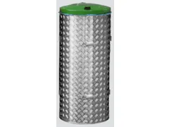 Afvalverzamelaar 120 Liter Rvs/Aluminium Traanplaat Ral6011