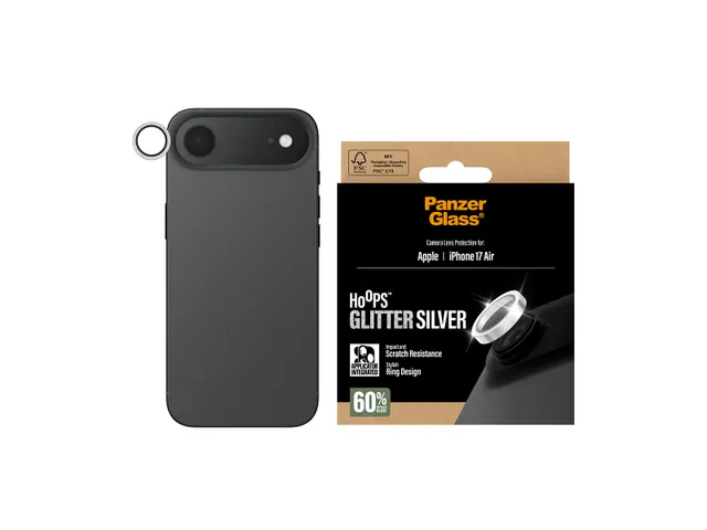 PanzerGlass Hoops Camera Lens Protector Glitter Silver iPhone Air