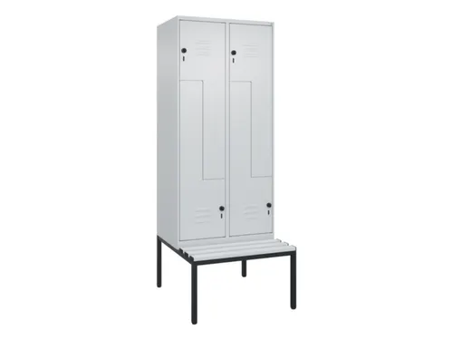Z-garderobekast,HxBxD 2120x800x815mm,4vak,vak B 400mm,draaigrendel