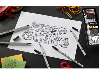 Creative Tips STABILO Arty assorti tips zwart en grijs 10 stuks - 6