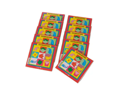 Vouwkarton vierkant 20x20cm 120gram assorti 40 vel