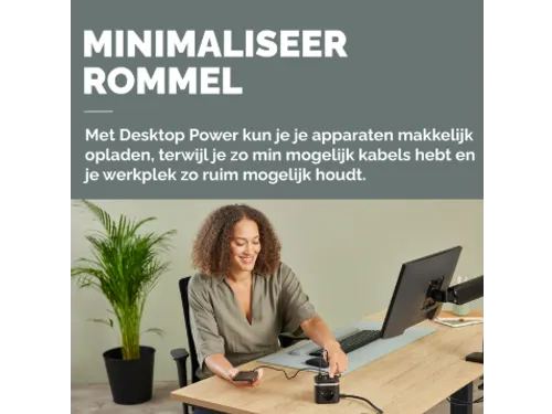 Stekkerblok Fellowes Power Cube F 3-voudig 1xUSB-A 2xUSB-C 2m zwart